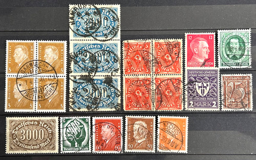 German stamps third reich - german,
