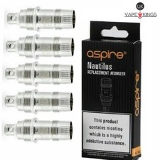 Aspire Nautilus 0.7ohm 1.6ohm 1.8ohm BVC Replacement Coils Authentic UK VK Ltd