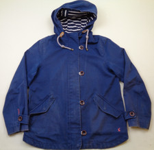 Joules Coast Coat Jacket Size 12 Navy Waterproof Breathable