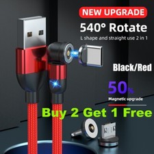 Magnetic USB Charging Cable to iOs/ Type C/ Micro USB Fast Charge 540° Rotating