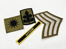 VINTAGE SET OF MILITARY CLOTH PATCHES BADGES OFFICER SERGEANT ETC