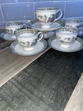 SET OF 6 WEDGWOOD CHINESE LEGEND CUPS & SAUCERS CUP SAUCER MINT CONDITION