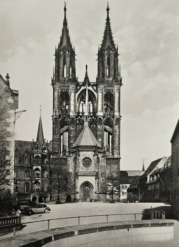 Postcard meissen cathedral - meissen,