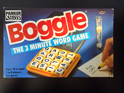 Vintage boggle board game - board, –
