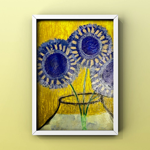 Sunflower blue flowers still - sunflower,