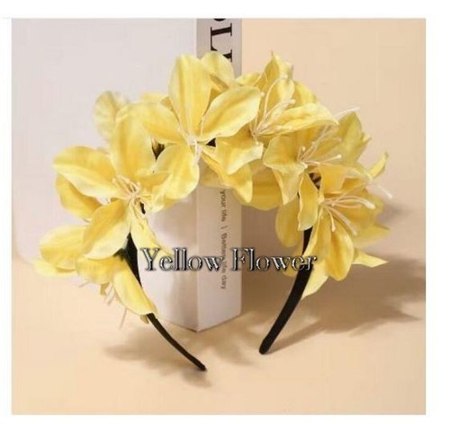 Yellow flower fascinator - flower, on