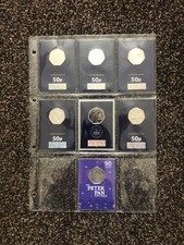 7 X 50p Change Checker Coins In Wallet And Plastic Sleeve