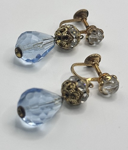 Vintage screw back - back, clear