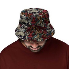Tattoo Design - Bucket Hat - Fashion Sun Cap Outdoor Hat Unisex - Festival Hat