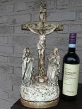 Antique ceramic chalk calvary
