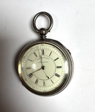 Antique Sterling Silver Pocket Watch (1876) Victorian Centre Seconds Chronograph