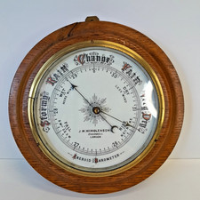 Victorian Oak Aneroid