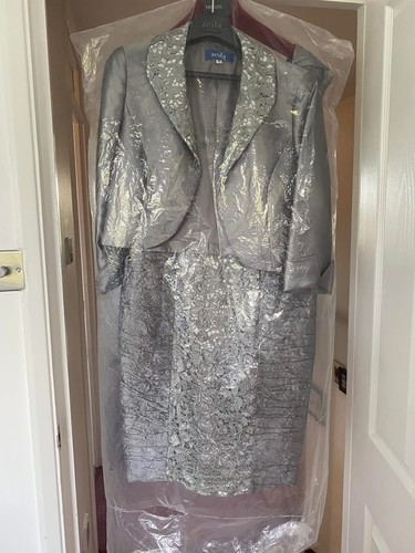 Shimmering silver grey shift