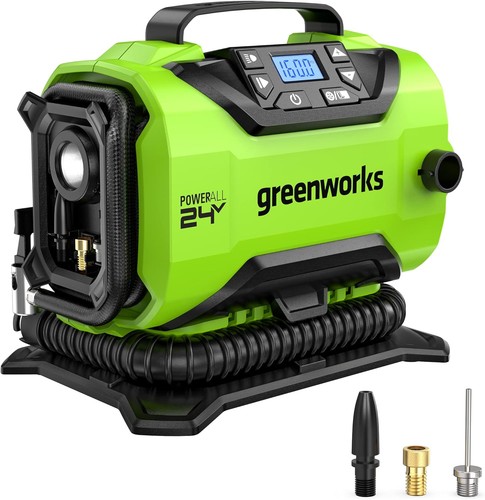 Greenworks g24in tyre inflator - greenworks,