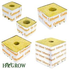 Cultiwool Rockwool Cubes Hydroponics Grow Blocks 3" 4" 6'' Large Hole.