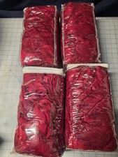 4 Red Scroll Chenille Chair