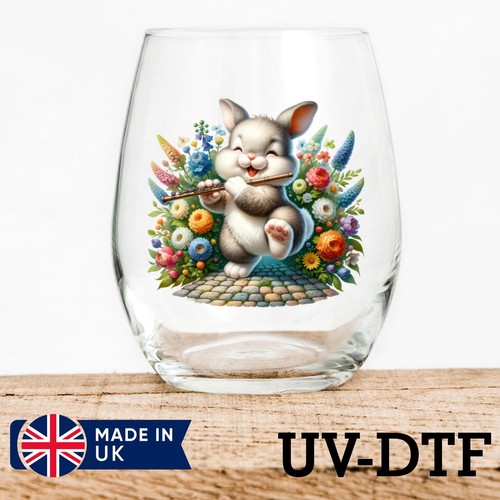 Floral rabbit 8pcs dtf - rabbit, uv