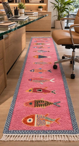 Hand knotted wool - fish, rug
