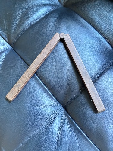 Antique vintage folding - vintage, ruler