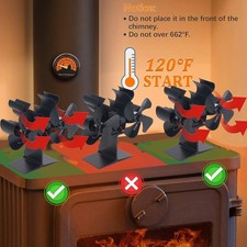 _Wood Stove Fan Heat Powered 8