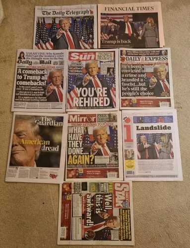 Newspapers donald trump - x, uk