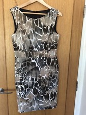 Connected Apparel Layered Dress Size 10/12, Part Lined, Snake Print
