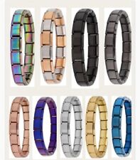 Italian 9mm 18 link starter bracelet with nomination on front and stainless stee