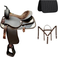New Synthetic Western Barrel Racing Horse Saddle & Tack Size12 13 14 15 16 17 18
