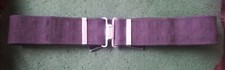 37 Pattern British Army Belt Black With Silvered Fittings.