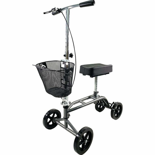Silver steerable knee walker - steerable,