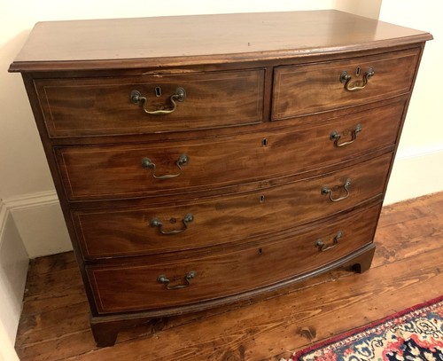 Antique bow fronted - antique, mahogany