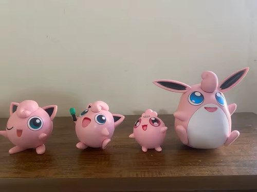 4pcs set jigglypuff wigglytuff - jigglypuff,