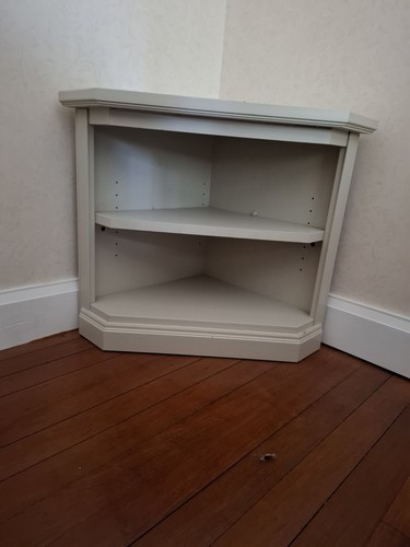 Painted corner shelving unit - painted,