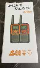2 X Long Range Handheld Walkie Talkie 8 km Two Way Radio VOX 8 EU Channels UK