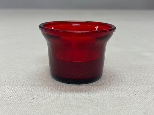 Red glass tealight - glass,