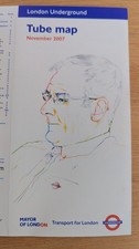 2007 Nov 'Portrait of John Hough' London Underground Tube Map Mint Condition