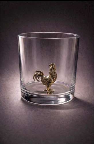 Whiskey glass metal figure - whiskey,