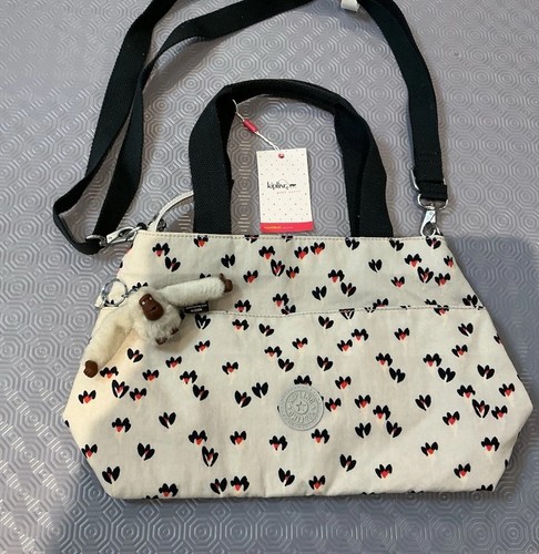 Kipling cream floral shoulder - kipling,