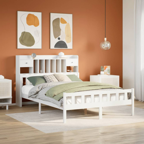 Bookcase bed white solid - bookcase,