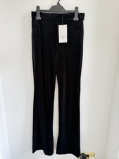 BNWT Women’s Zara Black Velvet Flared Trousers Size Small