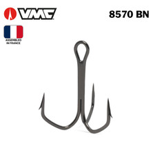 100 pack VMC 8570 #2 / #1 Black Nickel Barbarian Outbarb Treble