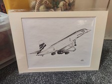 Concorde G-BOAC pencil drawing