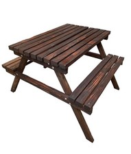 Yakisugi picnic table wooden