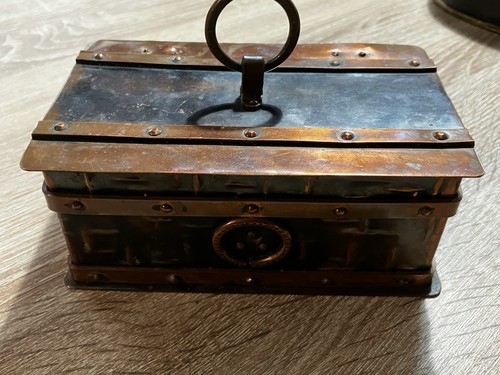 Arts crafts copper work box - arts,