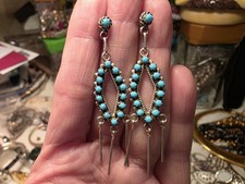Vintage Turquoise Solid Silver