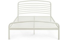 Jubilee Double Metal Bed Frame Off White Modern Bedroom Furniture