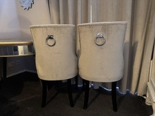 Set Of 2 Velvet Light Grey