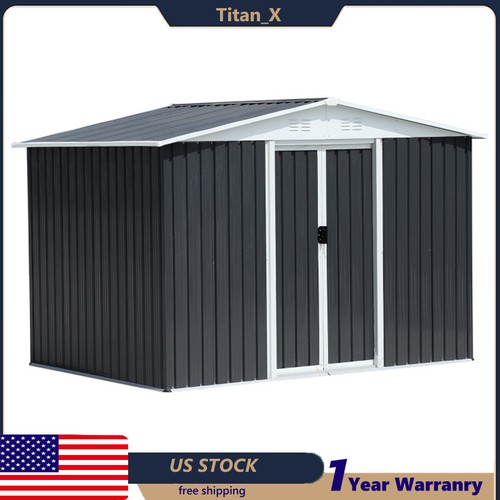 8x6ft metal storage shed - 8x6ft,