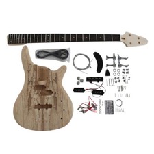 Electric Bass Guitar DIY Kit Coban Guitars SE901 Ash Body Spalted Maple