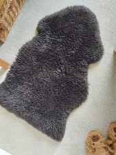 Dunelm Real Sheepskin Rug Brown